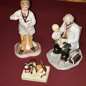 Porcelain Doctor & Child Figurines